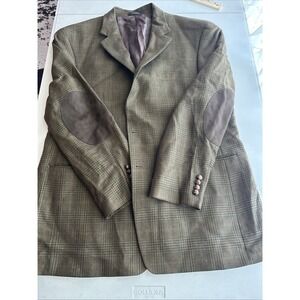 mens brown micro houndstooth Ralph Lauren blazer jacket sport suit coat 44 R